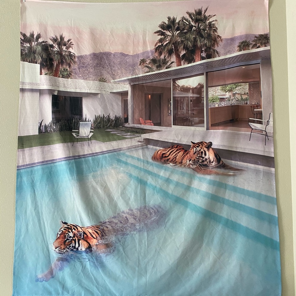 Society 6 “Palms Springs Tigers” Tapestry